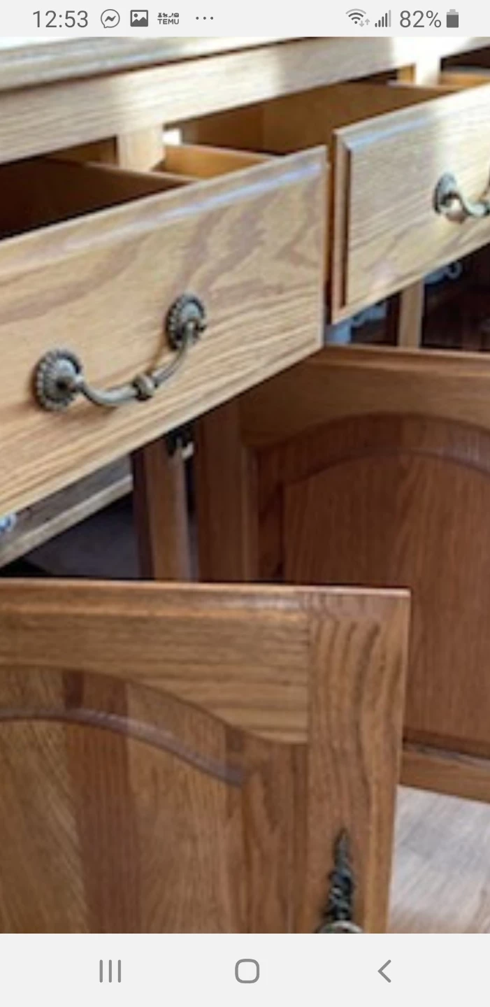 Bent Wood Oak Hutch and Buffet - photo 3