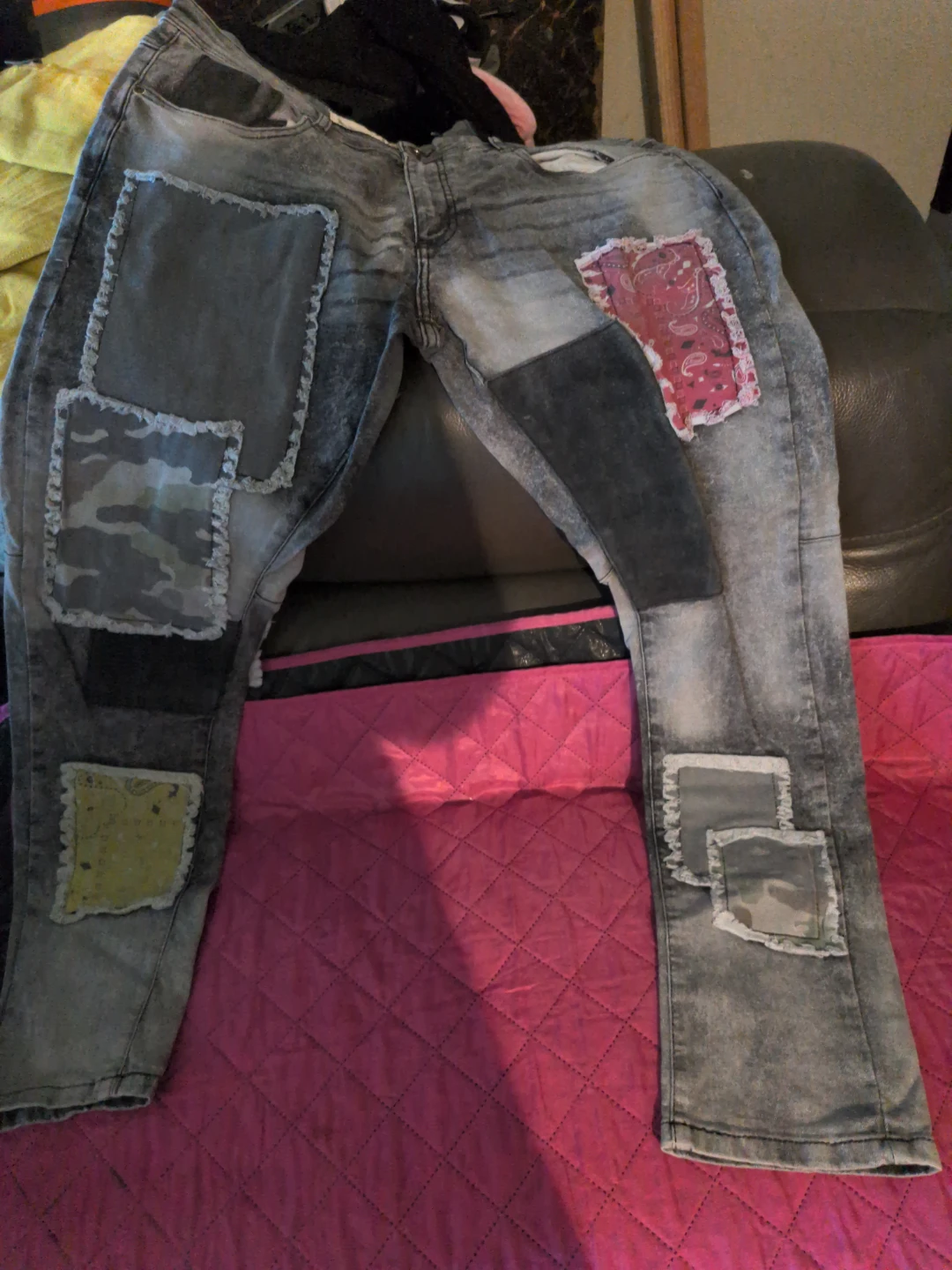 Rebel Minds Patchwork Denim Jeans Size M - photo 3