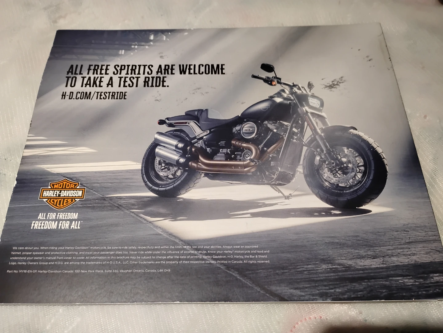 Harley-Davidson 2018 Motorcycles Brochure