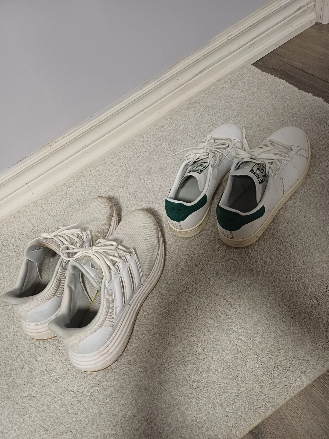 Two Pairs of Adidas Sneakers - Sizes 8.5 and 9