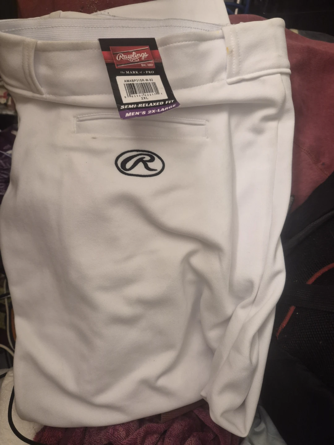 Rawlings Men's Semi-Relaxed Baseball Pants, 2XL