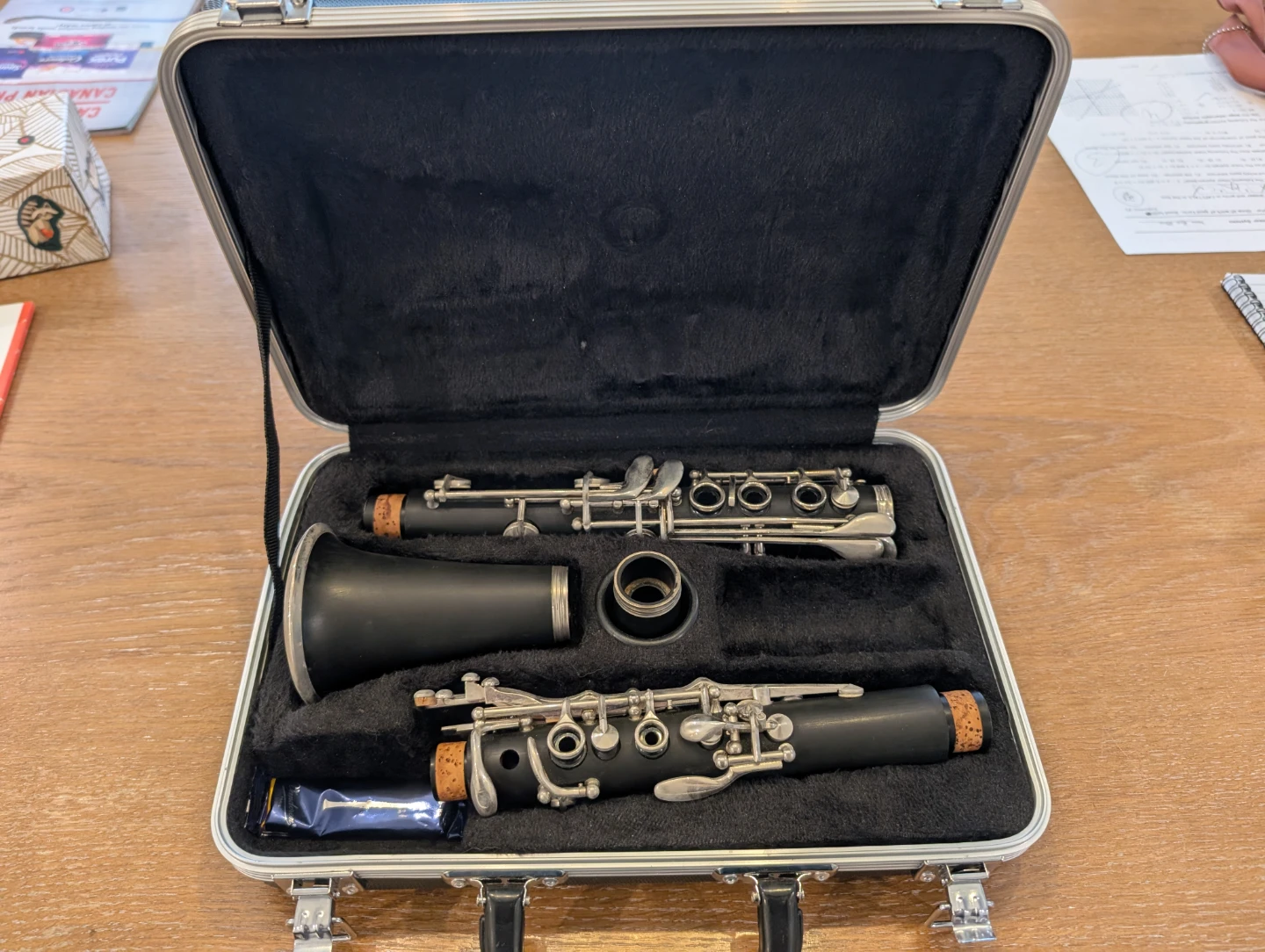 Clarinet with hard carrying case
