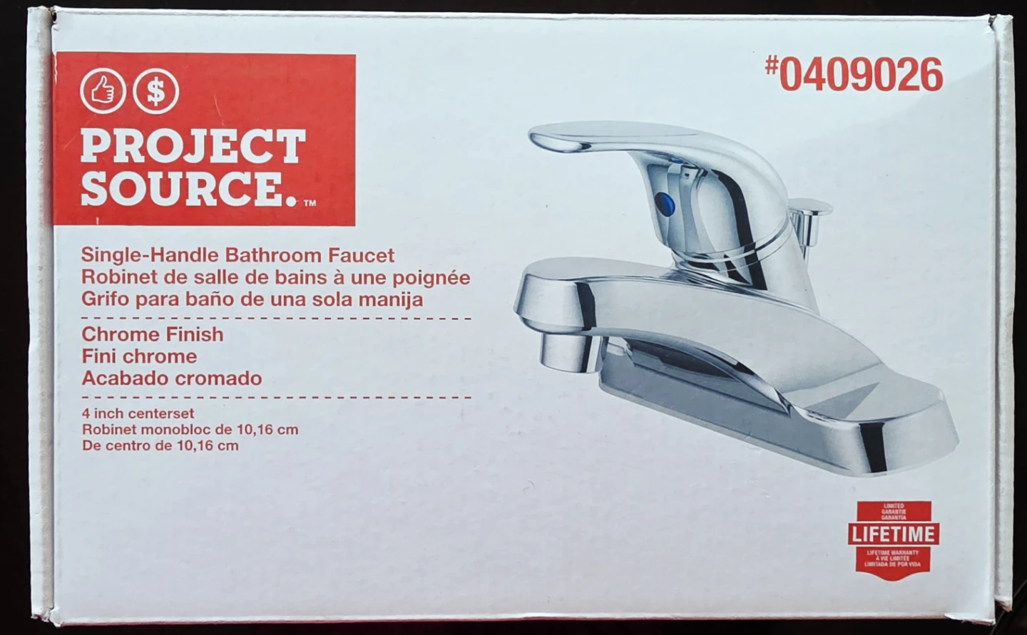 Project Source Single-Handle Faucet, in Millwoods