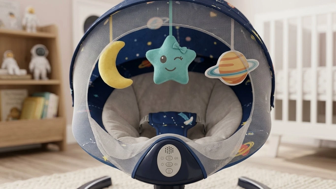 Space-themed baby rocker - photo 2