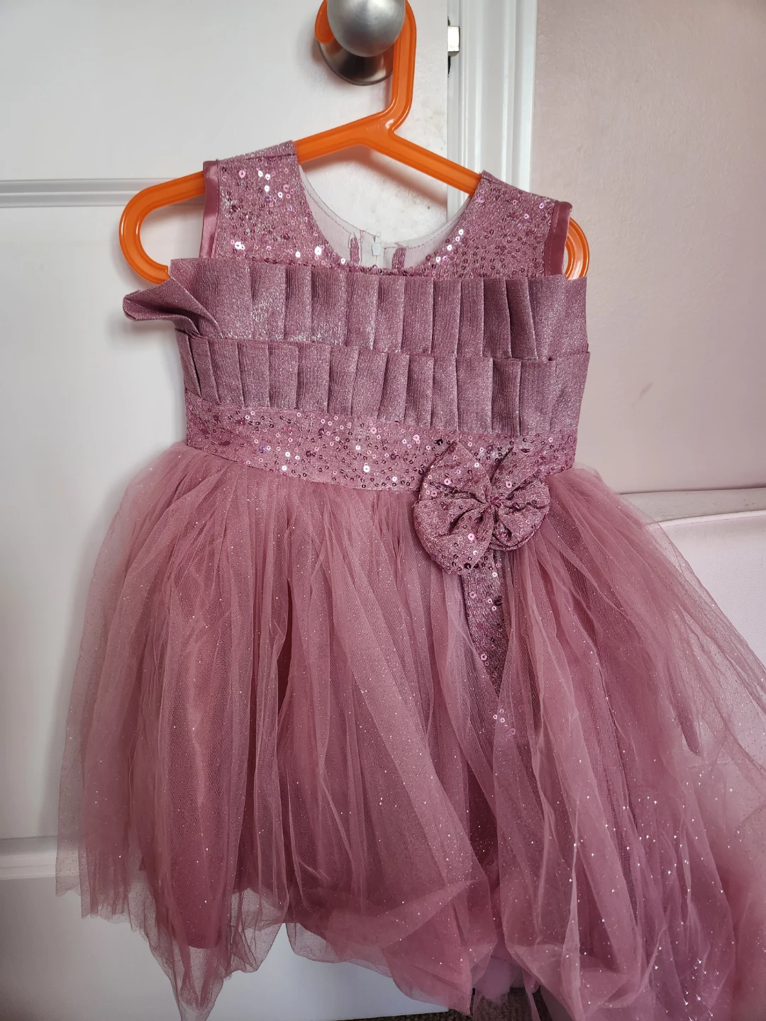 New Girls Pink Glittery Party Dress size 2t to 3t