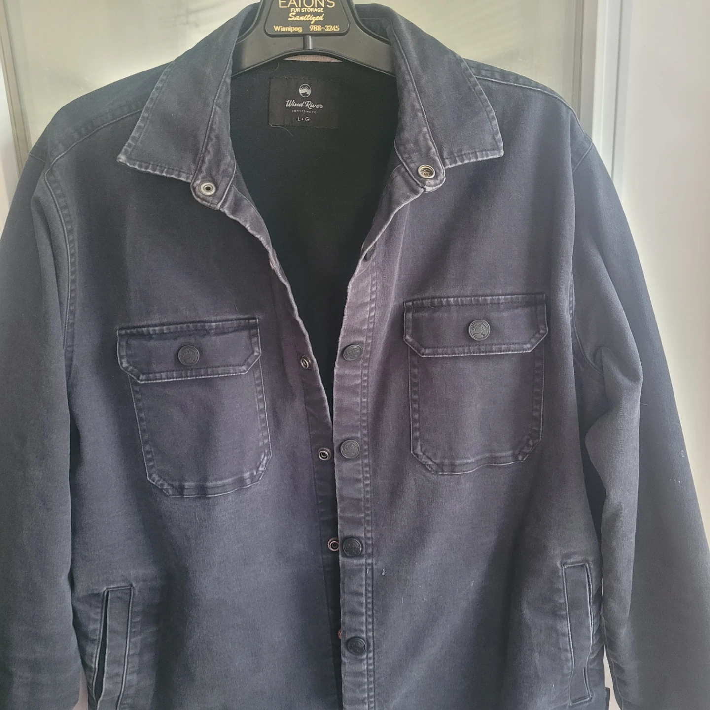 Wind River Black Button-Up Shirt Jacket - Large - photo 2