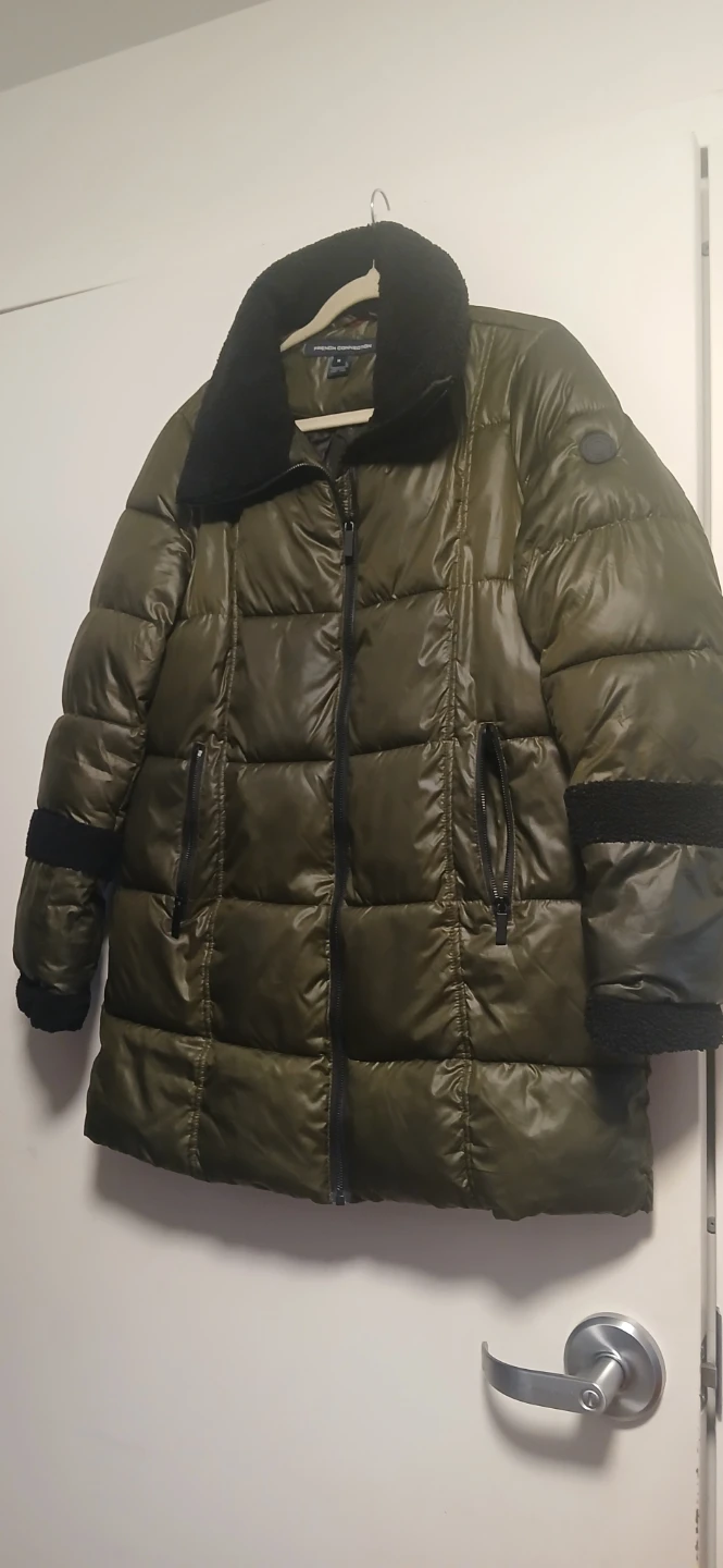 French Connection Olive Puffer Jacket