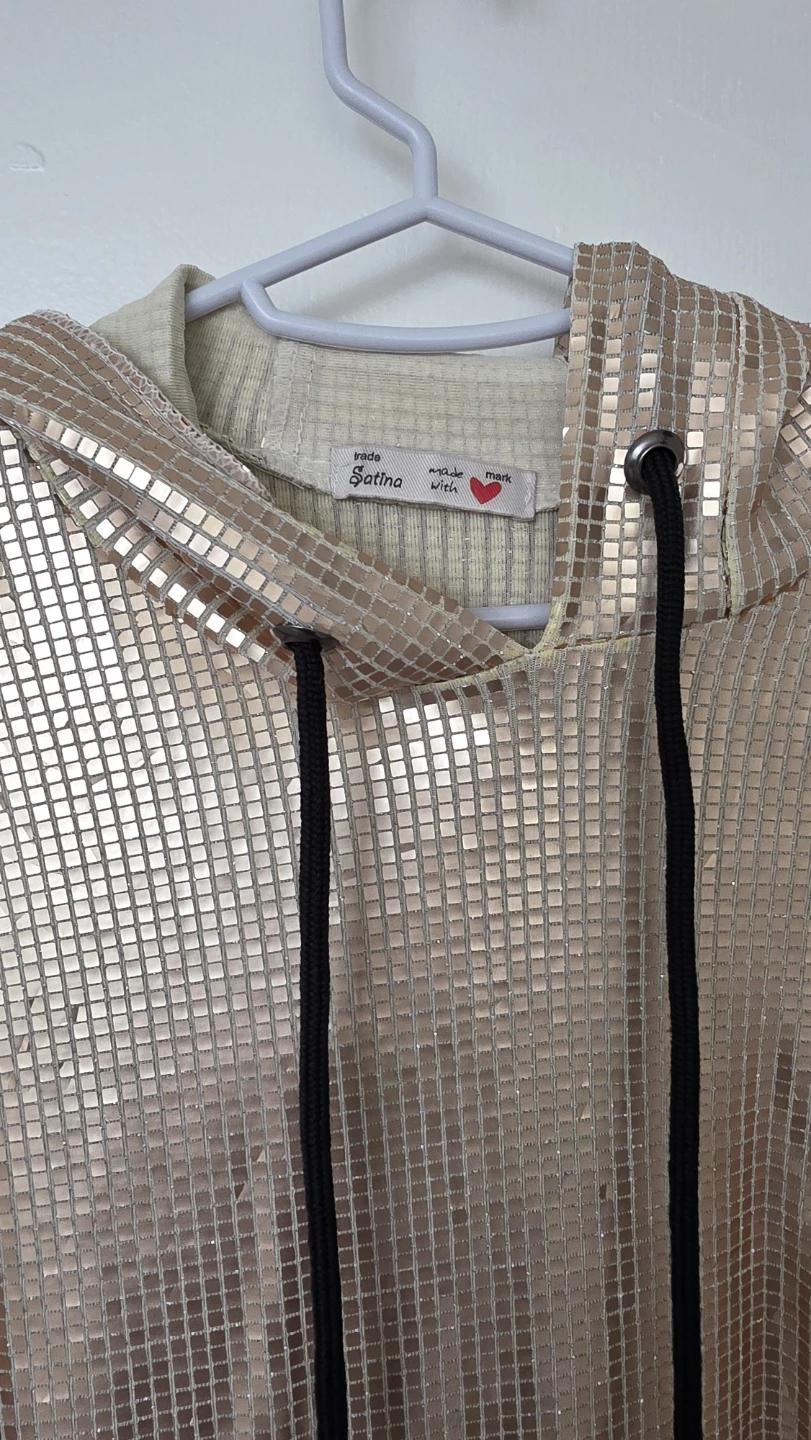 Satina Rose Gold Sequin Hoodie - photo 2