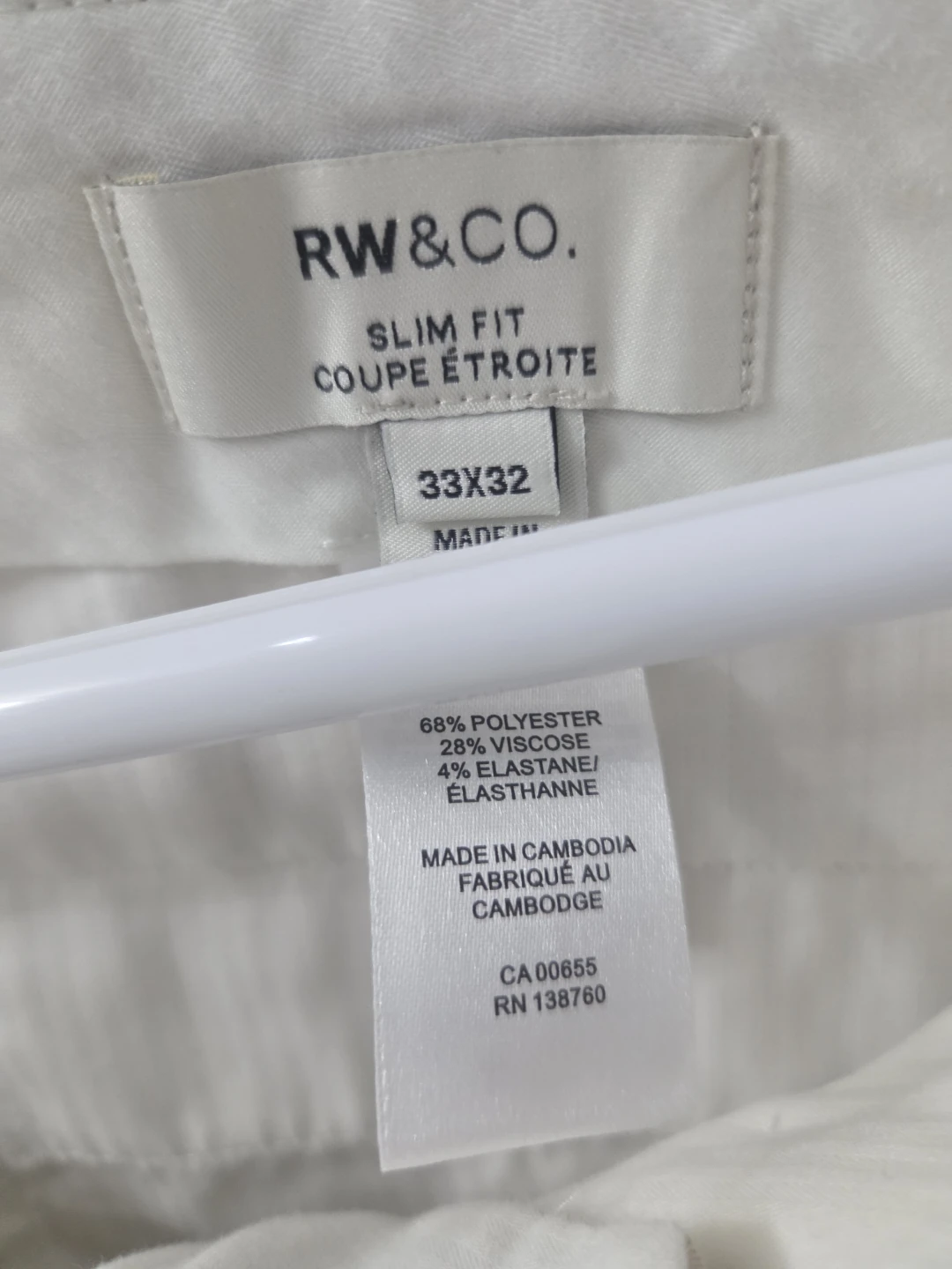 RW&CO. Slim Fit Pants - Beige 33x32 - photo 3