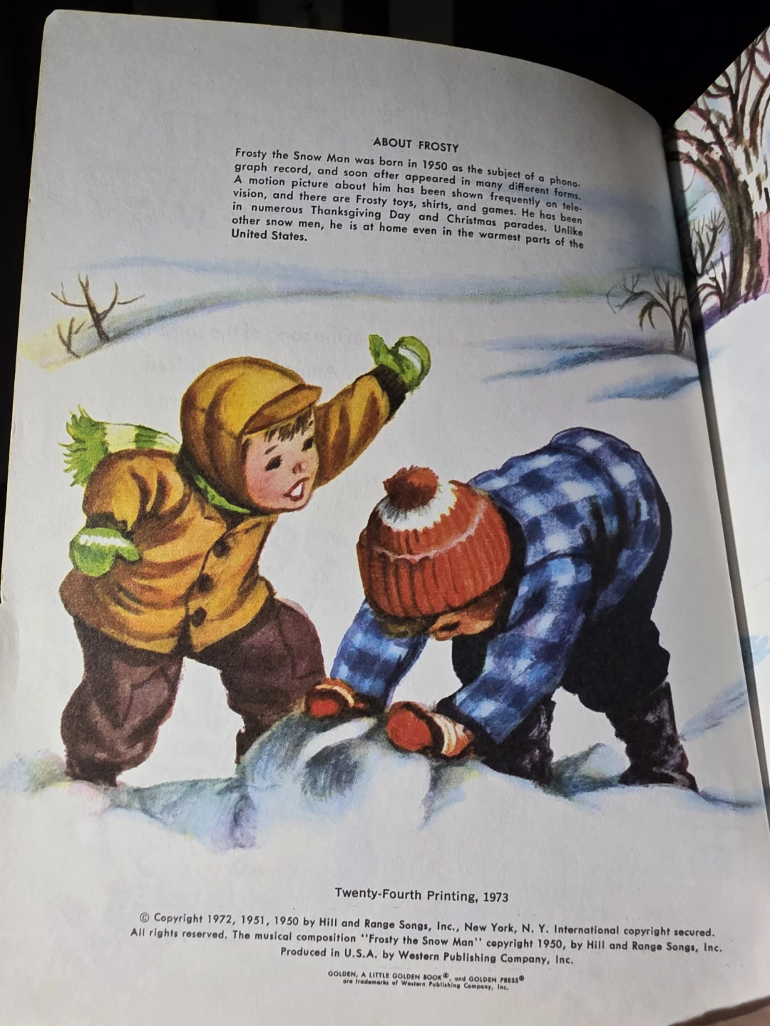 Vintage Frosty the Snow Man Little Golden Book - photo 4