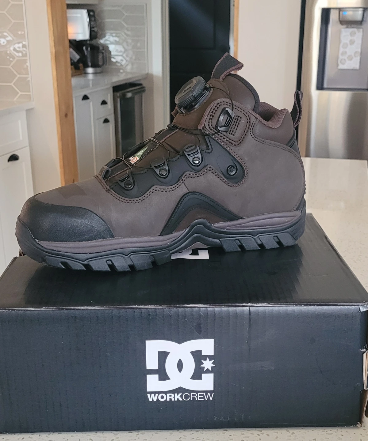 BRAND NEW DC Work Crew Safety Boots – Size 11 Wide - photo 2