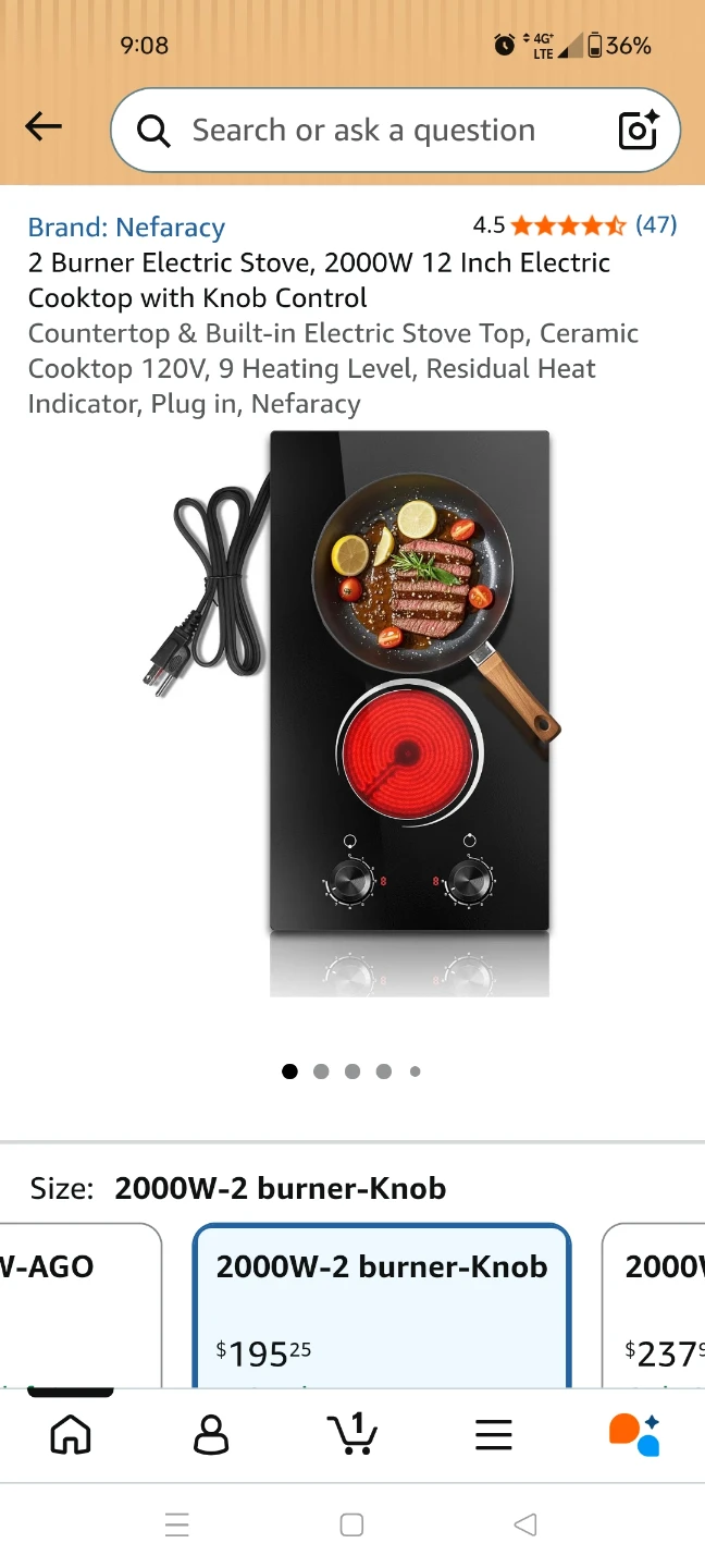 Nefaracy 12 Inch 2 Burner Electric Cooktop - photo 3