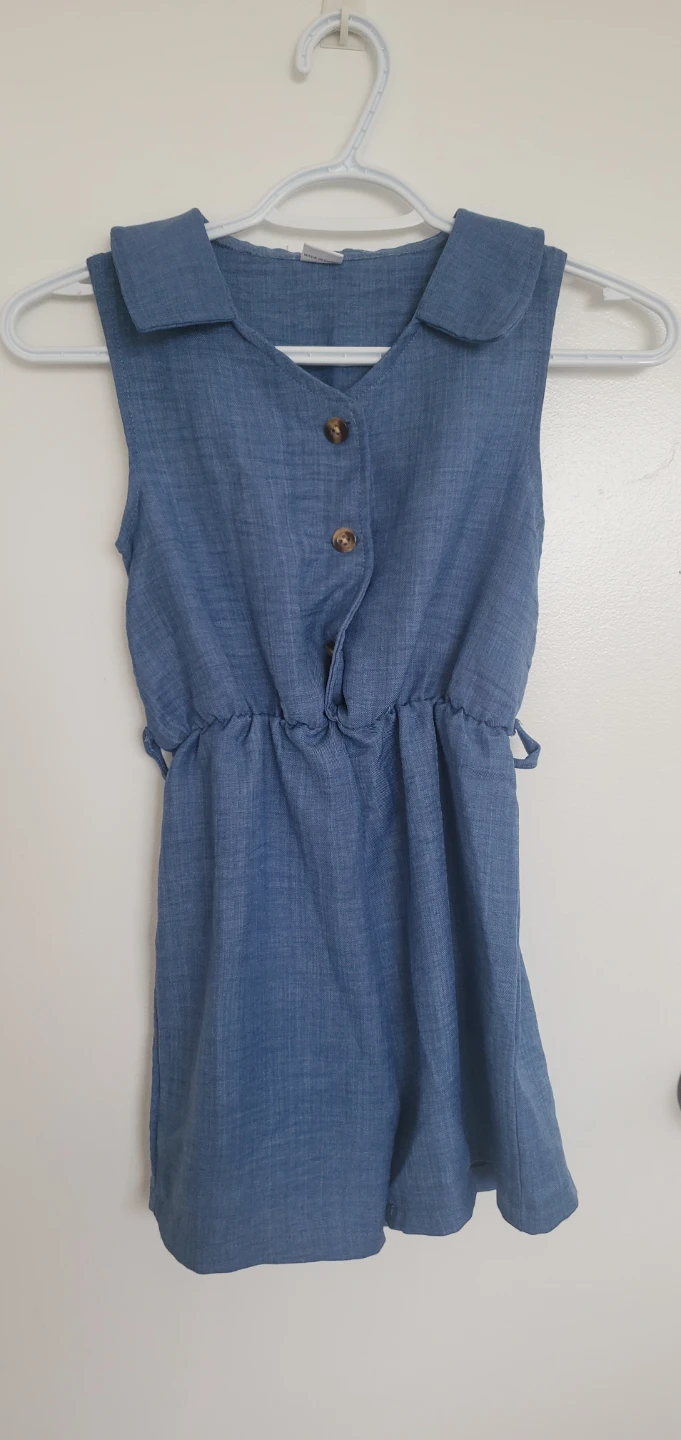 Red Girls Jumpsuit and Blue Romper Bundle