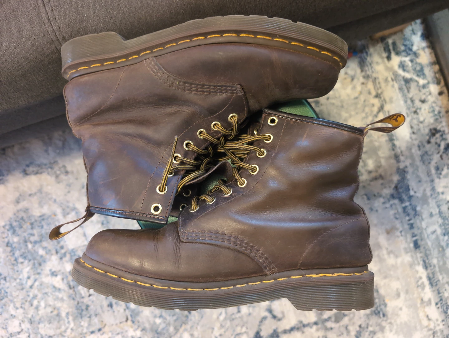 Dr. Martens Dark Brown Leather Boots size (Men's) size 9 - photo 2