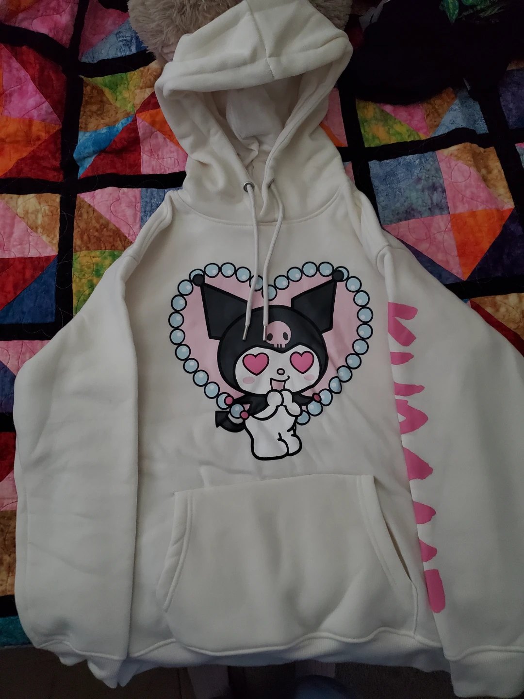 Kuromi Sanrio Cream Hoodie