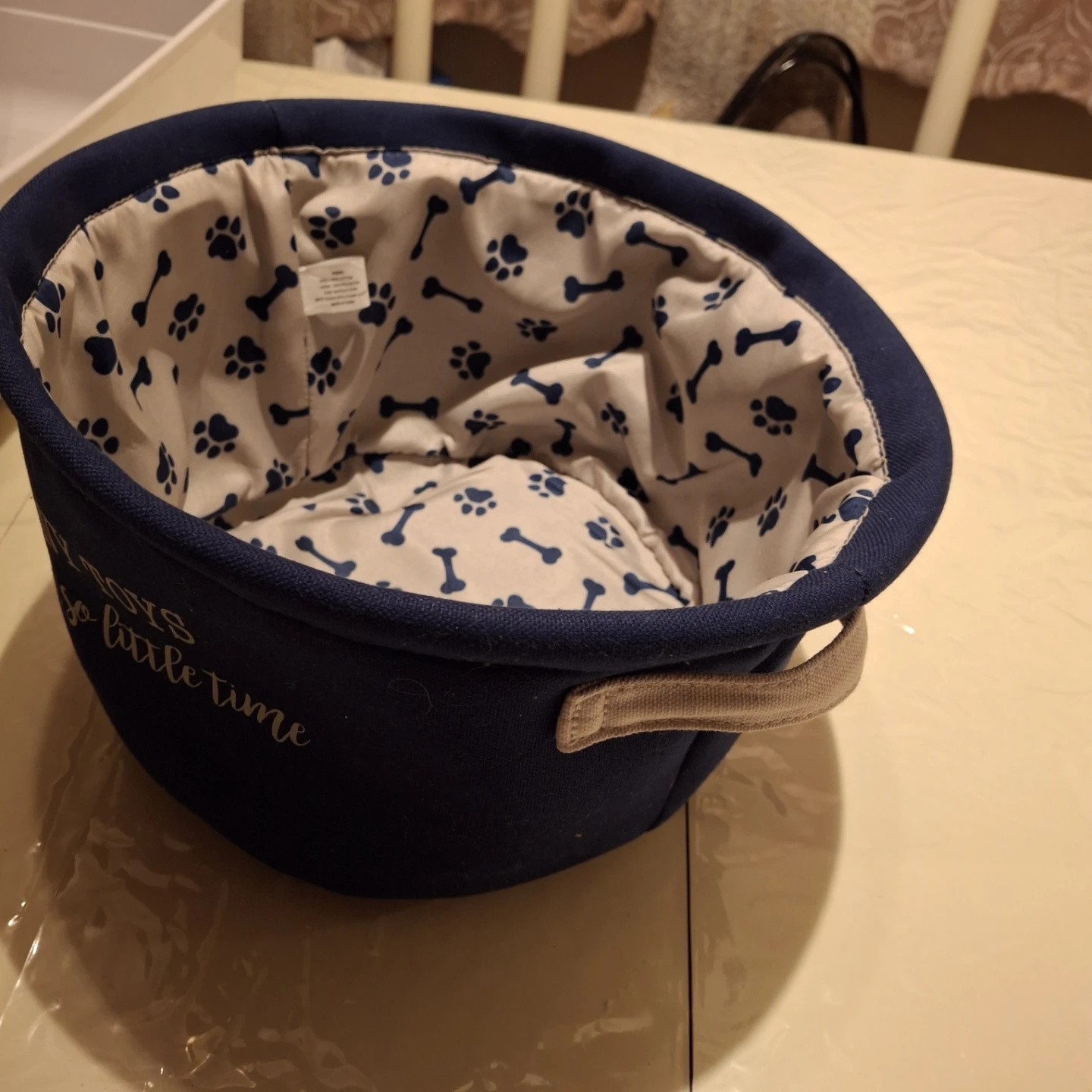 Small Blue Pet Toy Basket