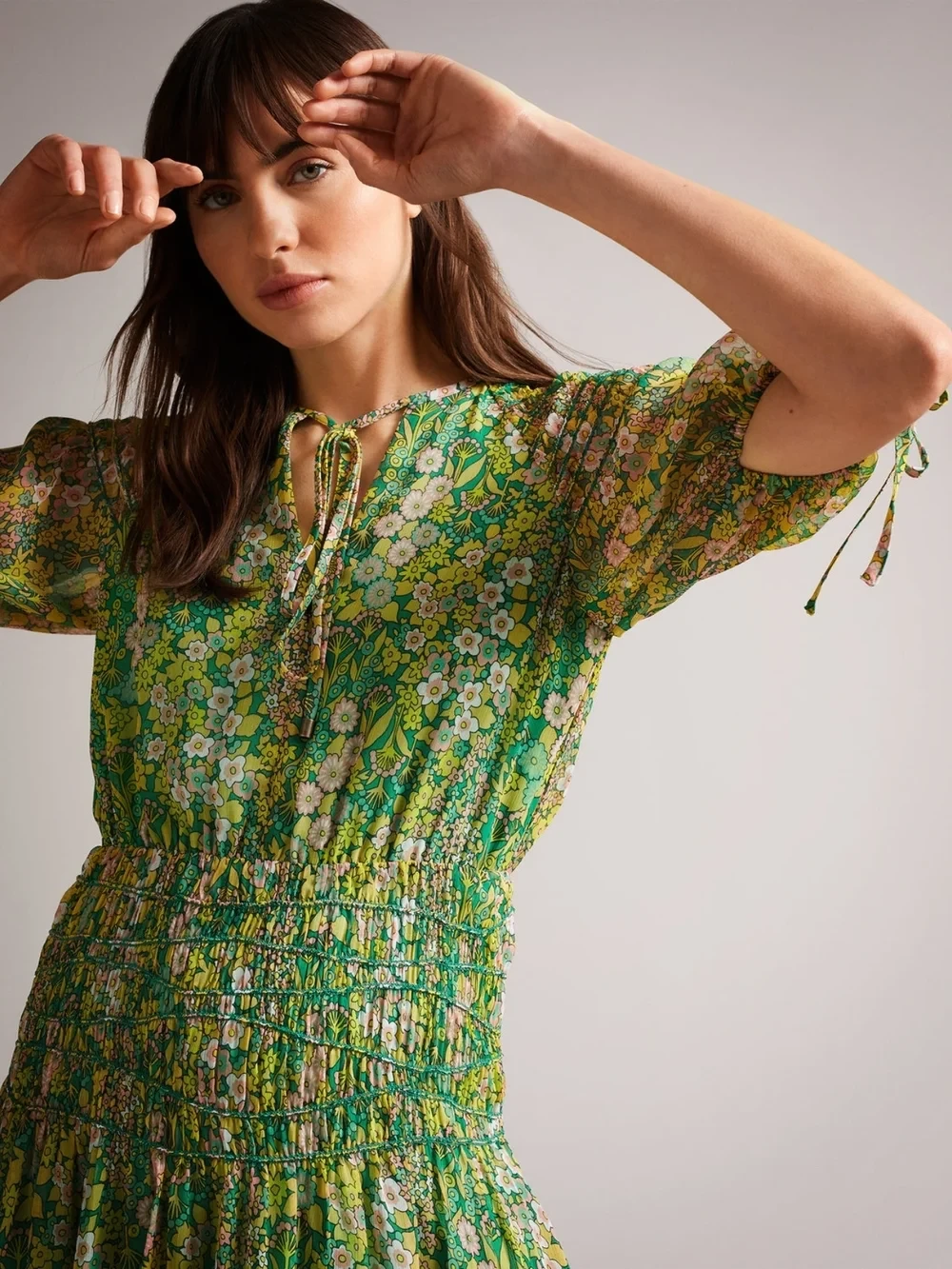 Ted Baker Floral Smocked Midi Dress - photo 4