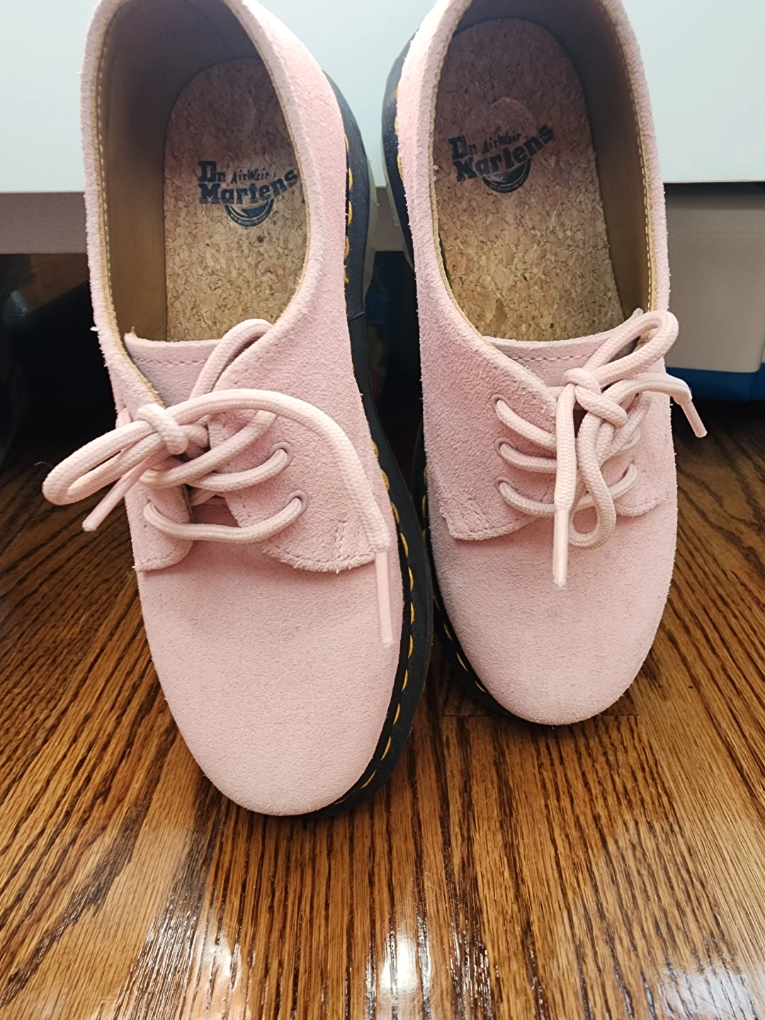 Dr. Martens Pink Suede Lace-Up Shoes