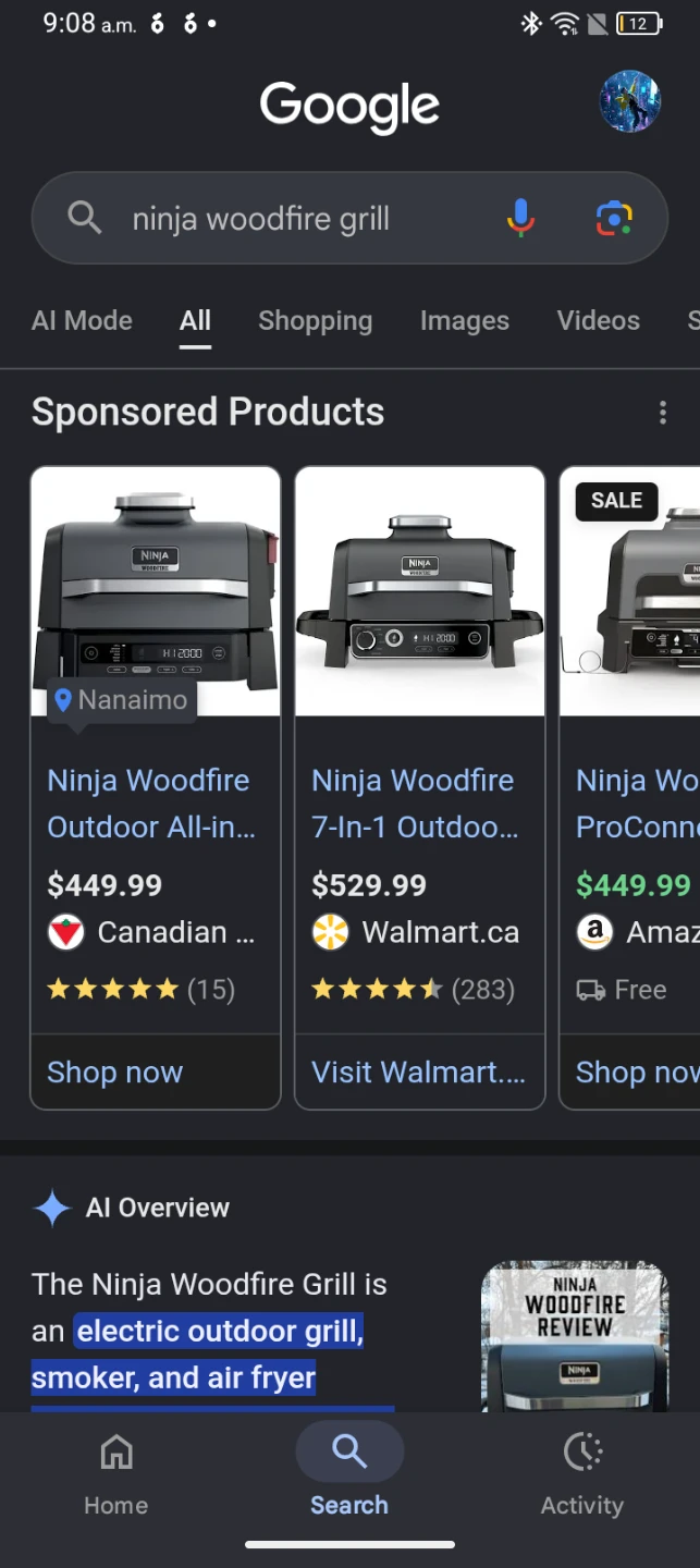 Ninja Woodfire Electric Outdoor Grill