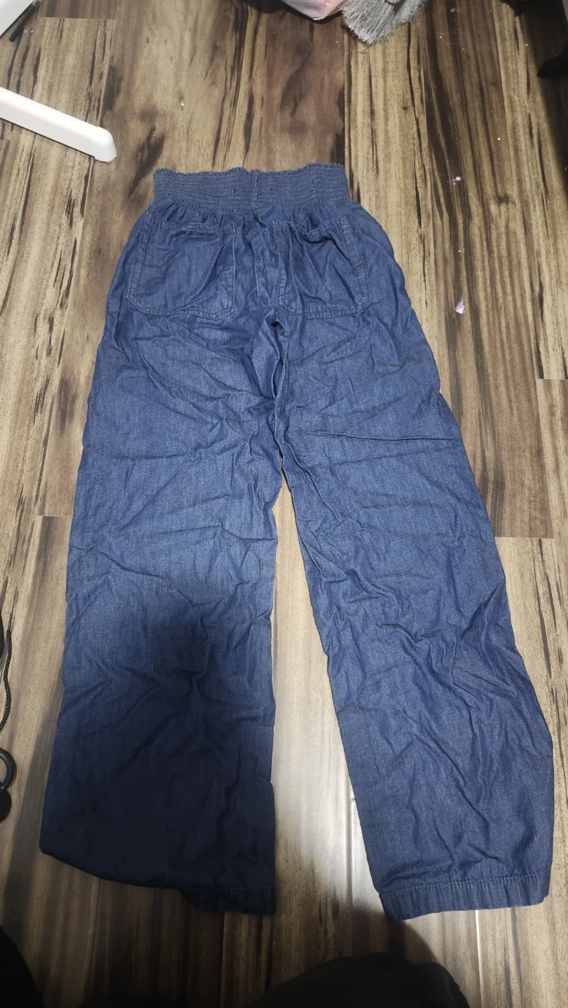 Dark blue, high rize, wide leg pants - photo 2