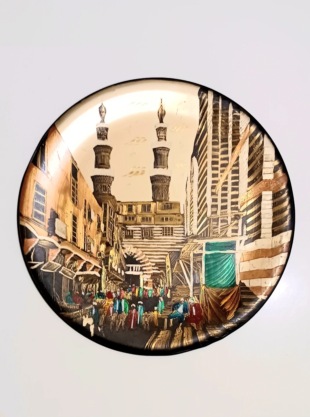 Middle Eastern Handcrafted Copper Wall Plate