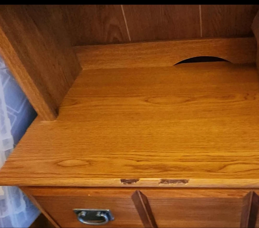 Oak Finish Computer Desk with Hutch - photo 3