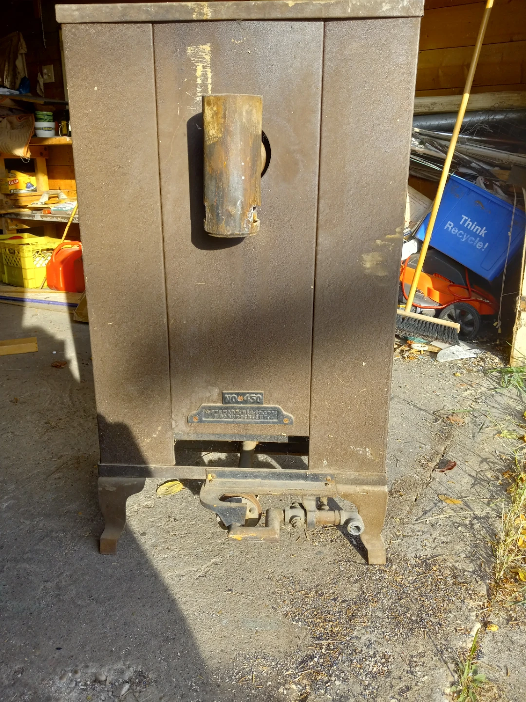 Antique cast iron gas heater - photo 3