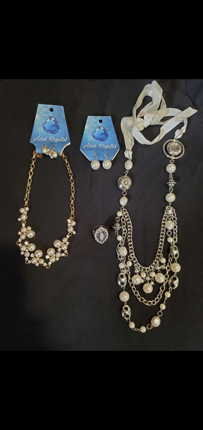 Fashion Jewelry Set with Necklaces, Earrings and Ring - photo 2