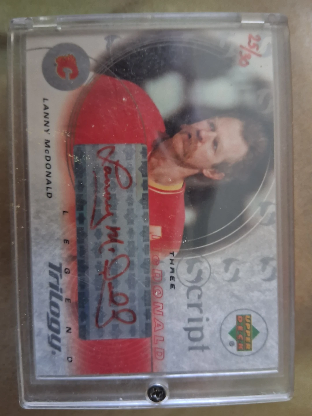 Lanny McDonald Upper Deck Trilogy Autograph Card