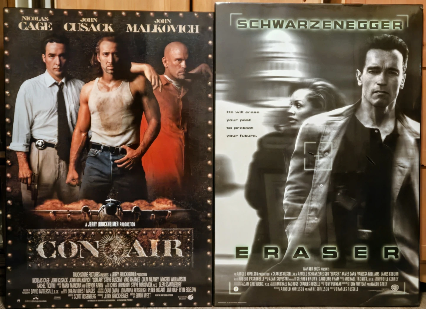 90's Mounted, Con Air & Eraser Movie Posters, Ready To Hang
