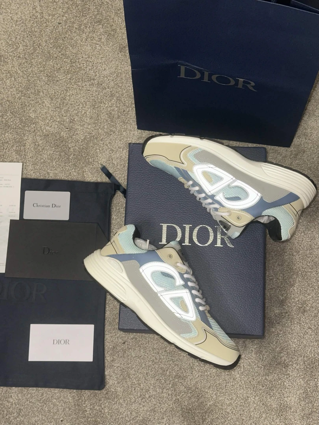 Dior B30 Microfiber Mesh Sneakers - photo 3