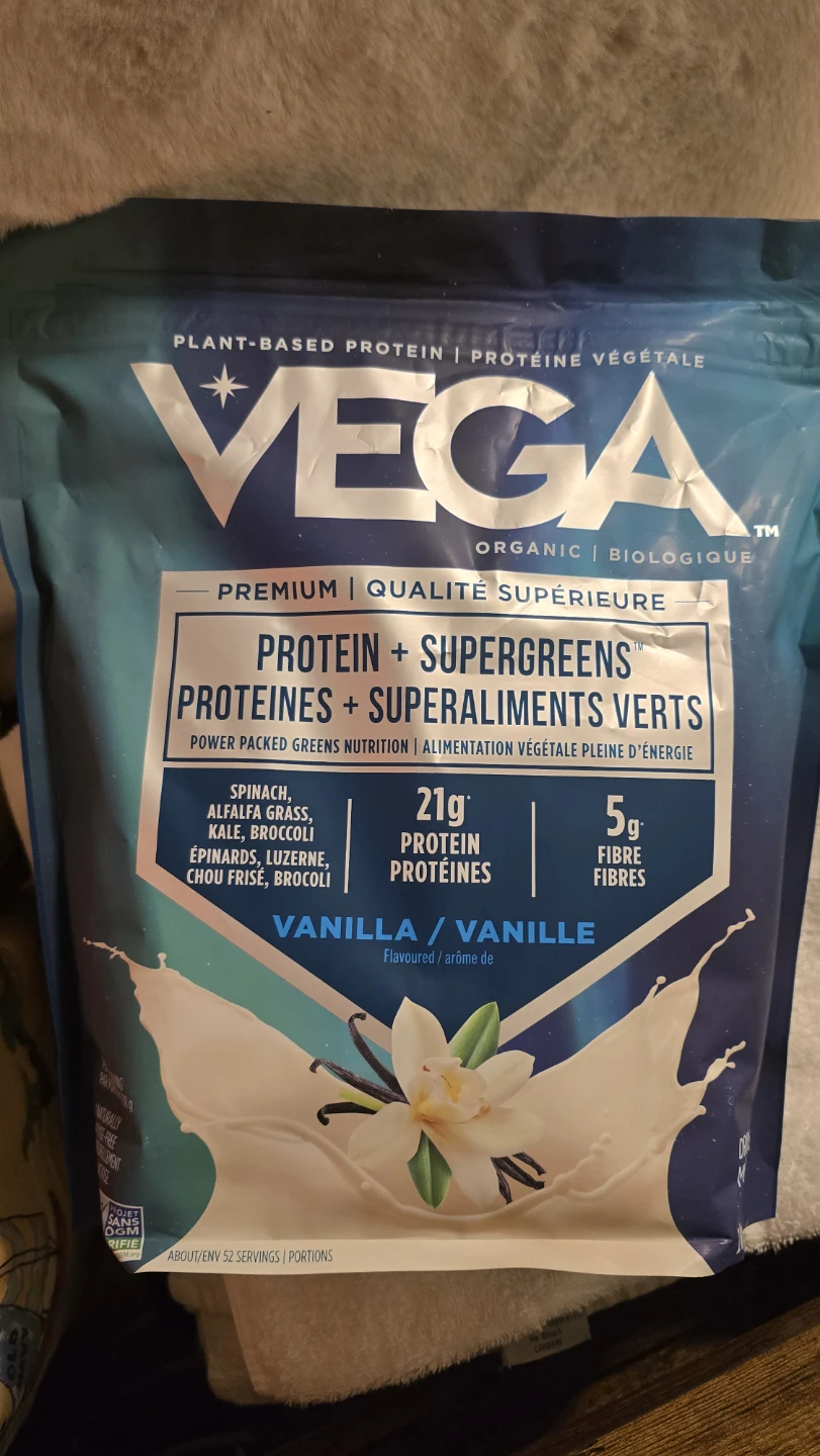 Vega Protein and Supergreens Vanilla Plant-Based Protein