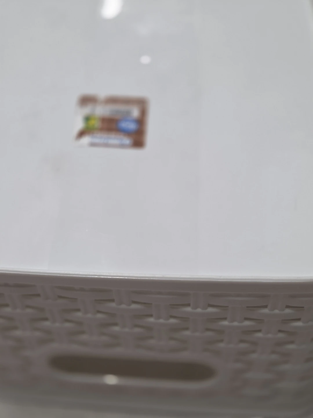 White Plastic Storage Basket - photo 4