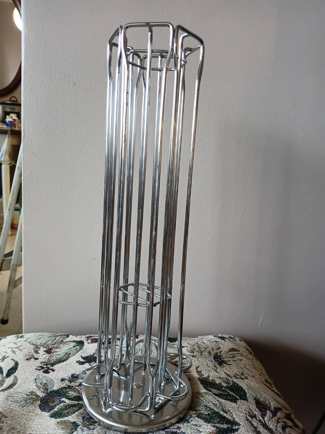 Chrome Coffee Capsule Rotation Stand