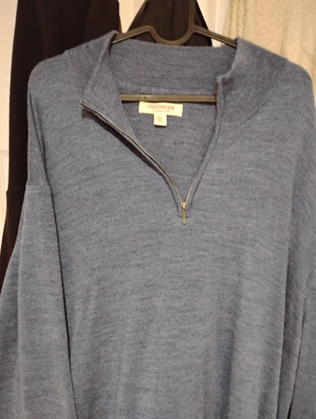 Goodthreads 100% Merino Wool Quarter Zip - Blue