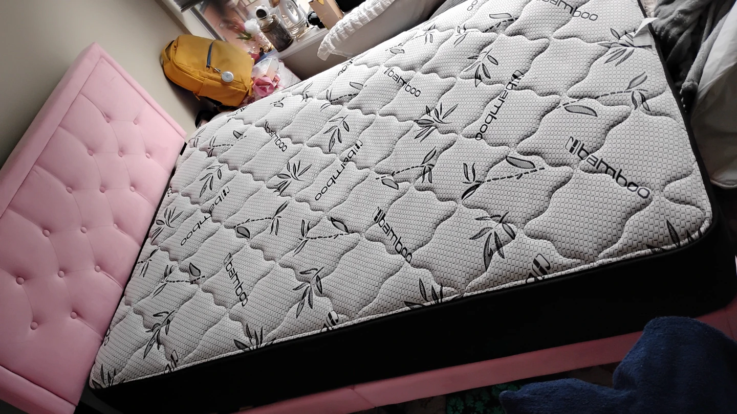 Brand New Pink Upholstered Bed - photo 3