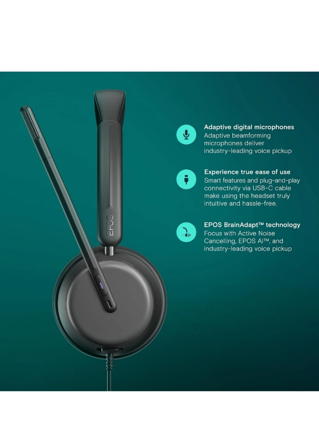 EPOS IMPACT 860T ANC Wired Headset - photo 3