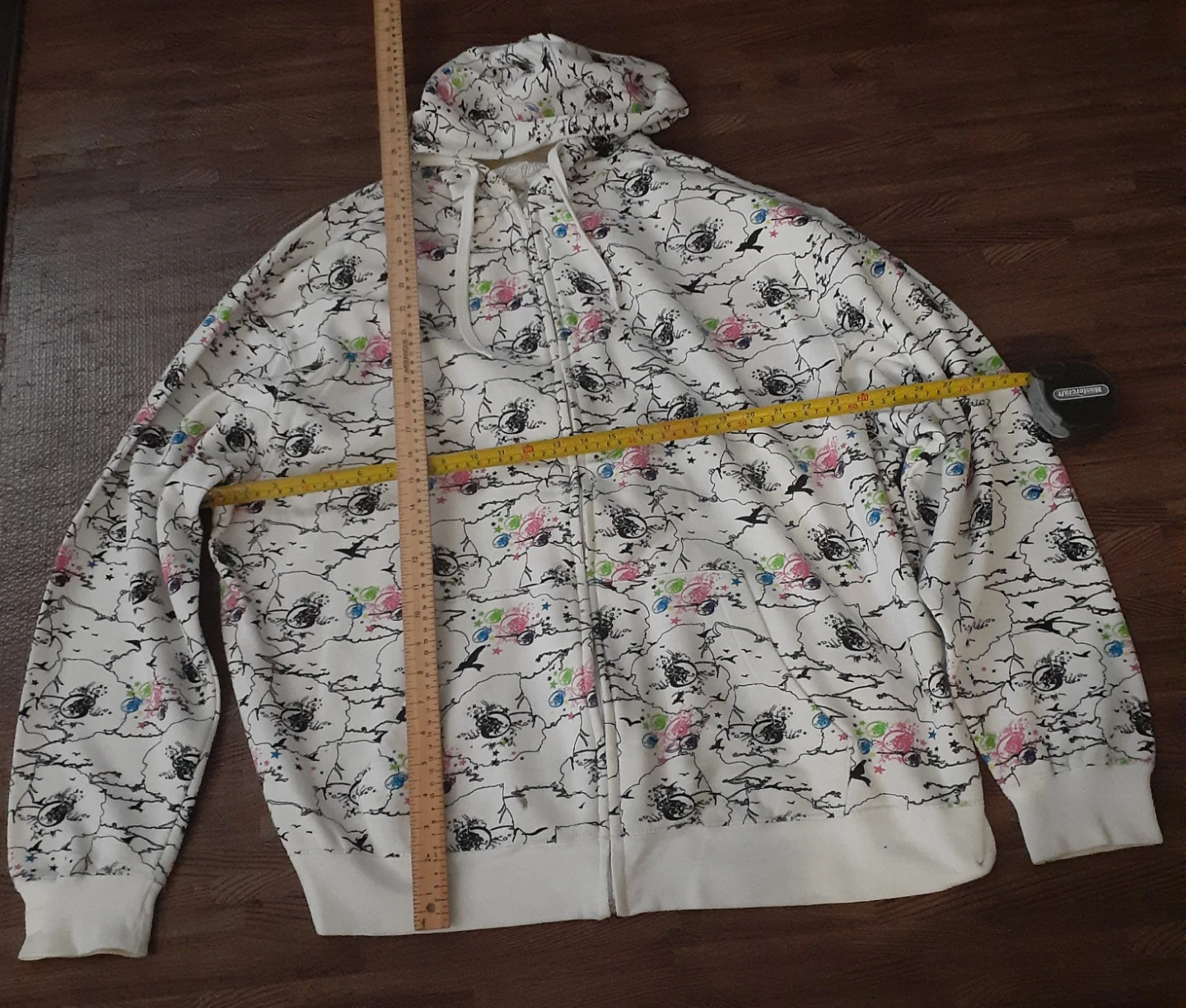 Sneaker Headz Patterned Zip-Up Hoodie VINTAGE Y2K