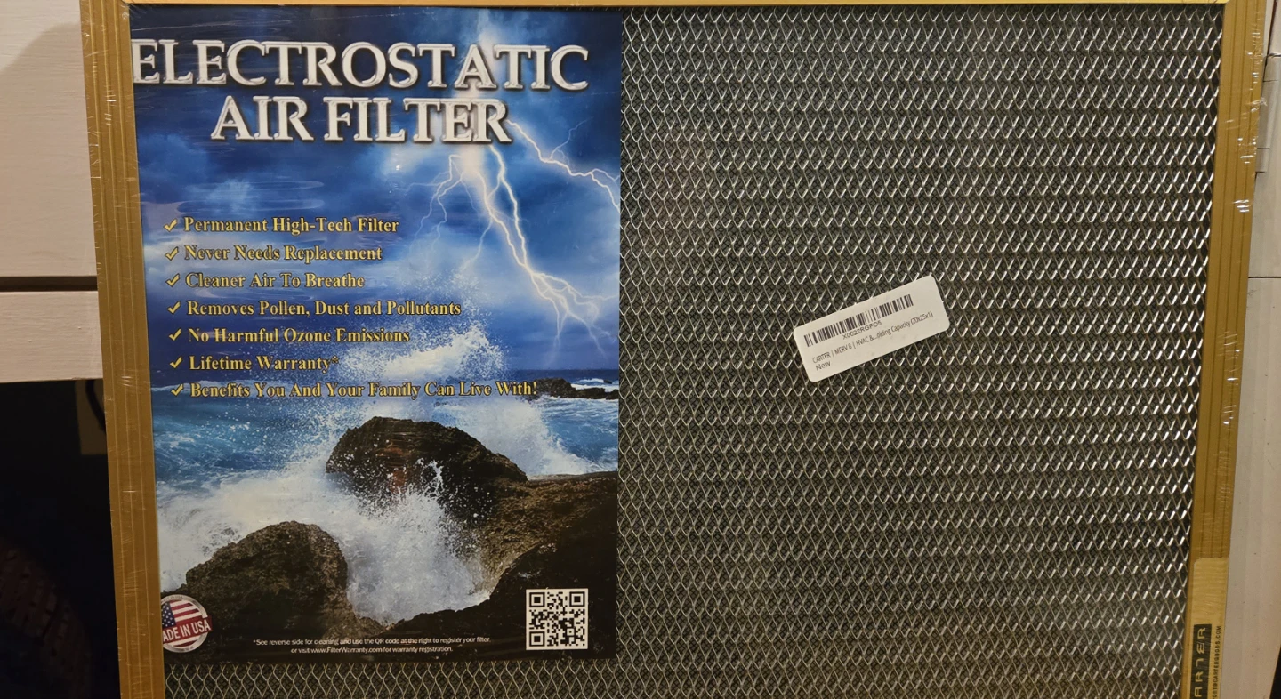 Electrostatic Air/Furnace Filter (20x25x1) *Washable* - photo 2