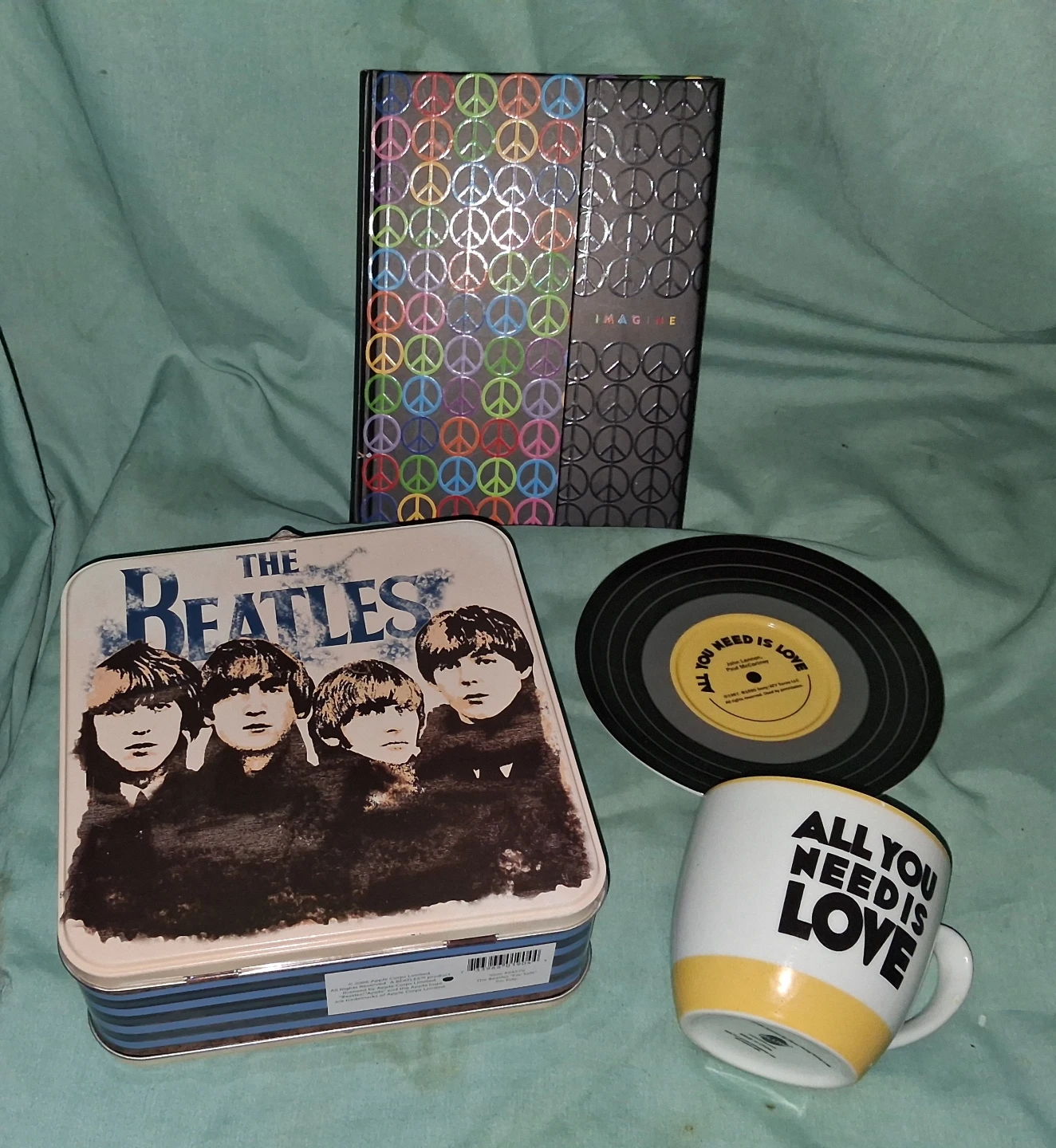 The Beatles Bundle Lunch Box Espresso Size Cup Saucer Notebook