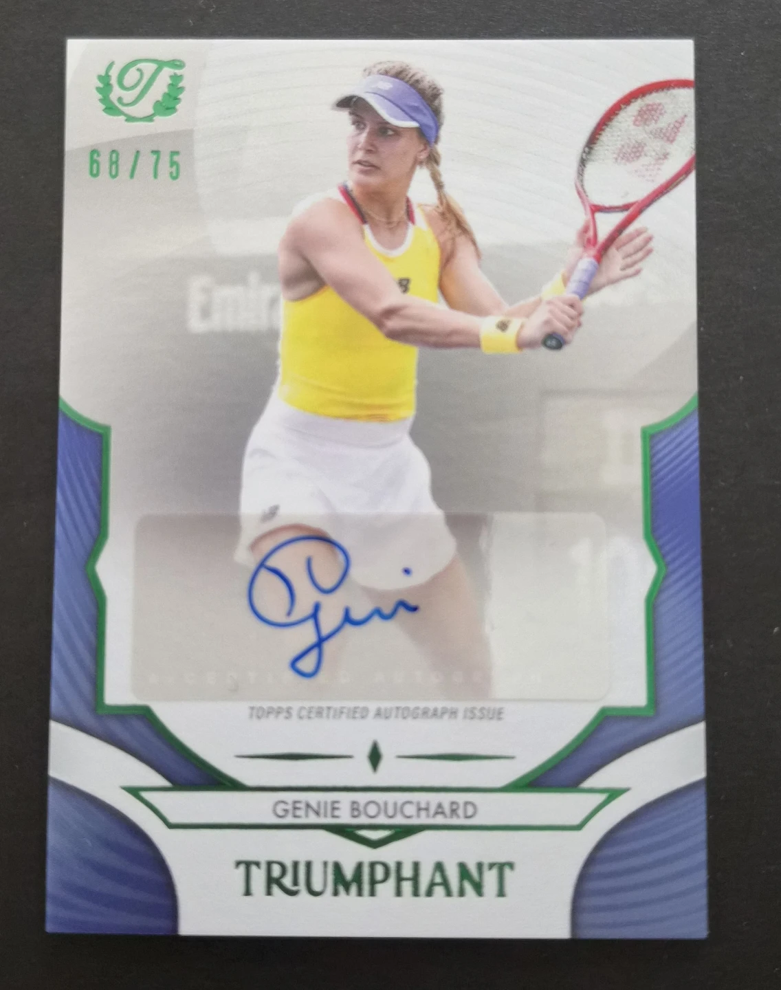 Genie Bouchard Tennis Card