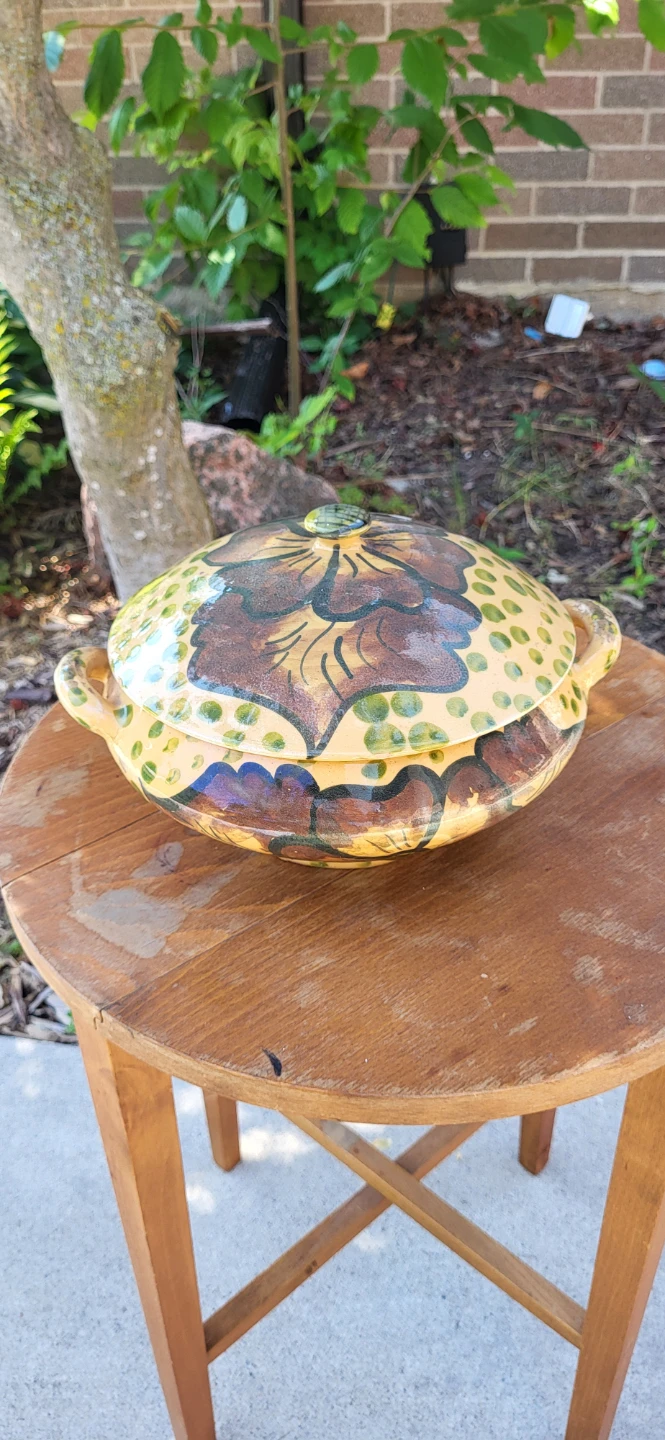 Vintage Handcrafted Pottery Casserole Dish