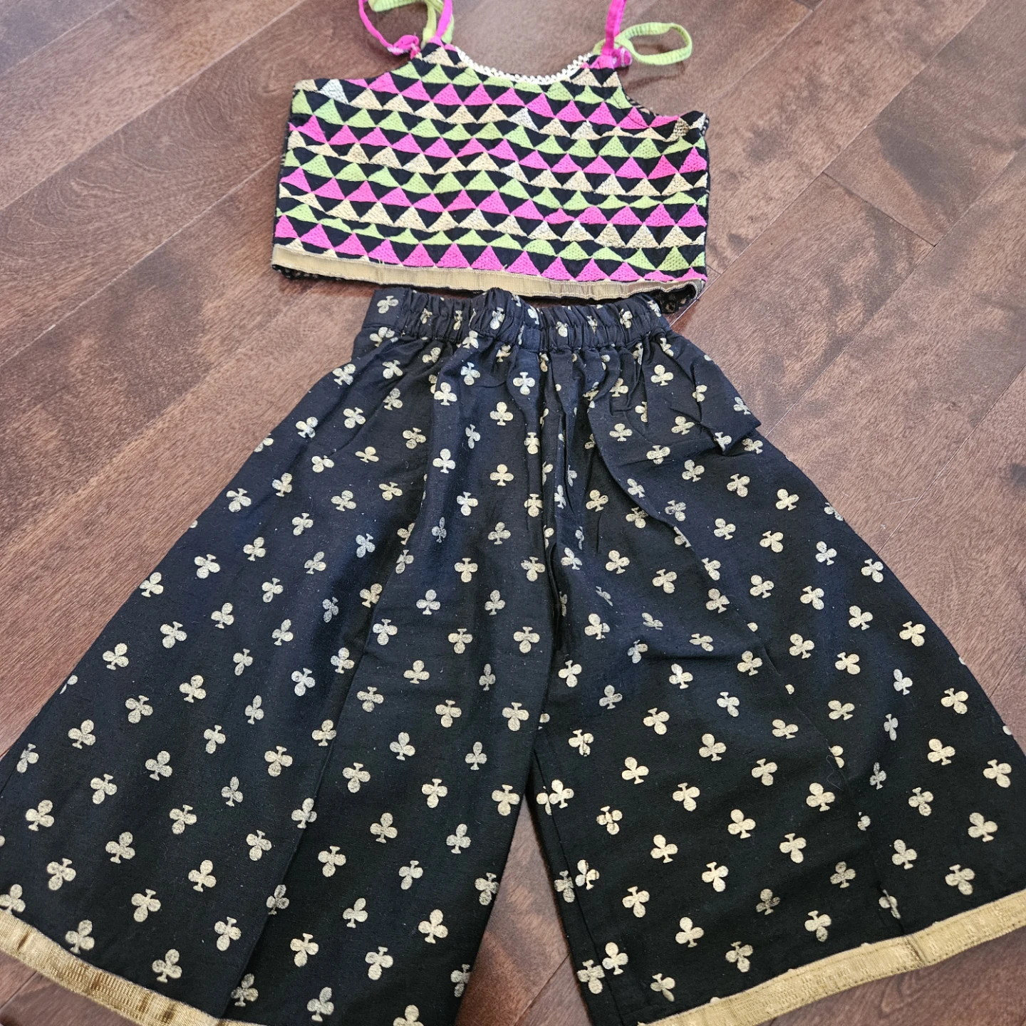 Girls ethnic crop top and palazzo set size 6-12month - photo 2