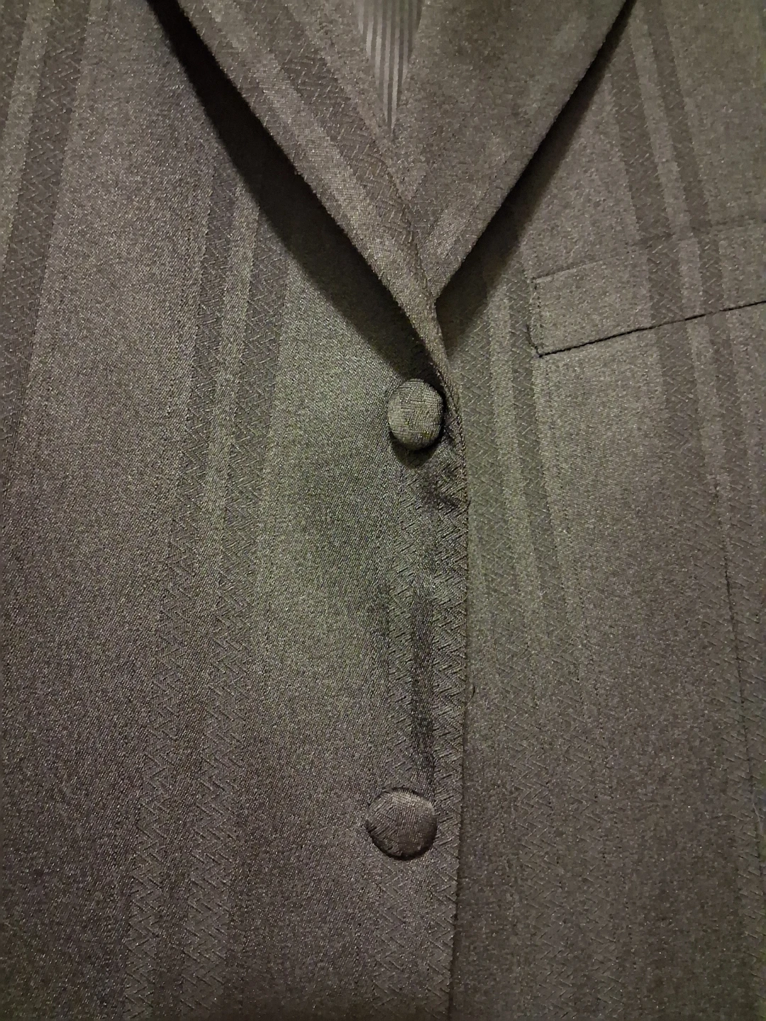 Black Formal Tuxedo Jacket long 4 button mens blazer - photo 3