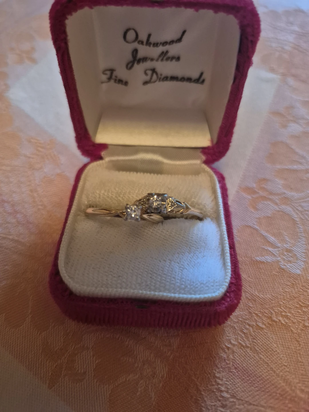 Two 14K Gold Diamond Rings