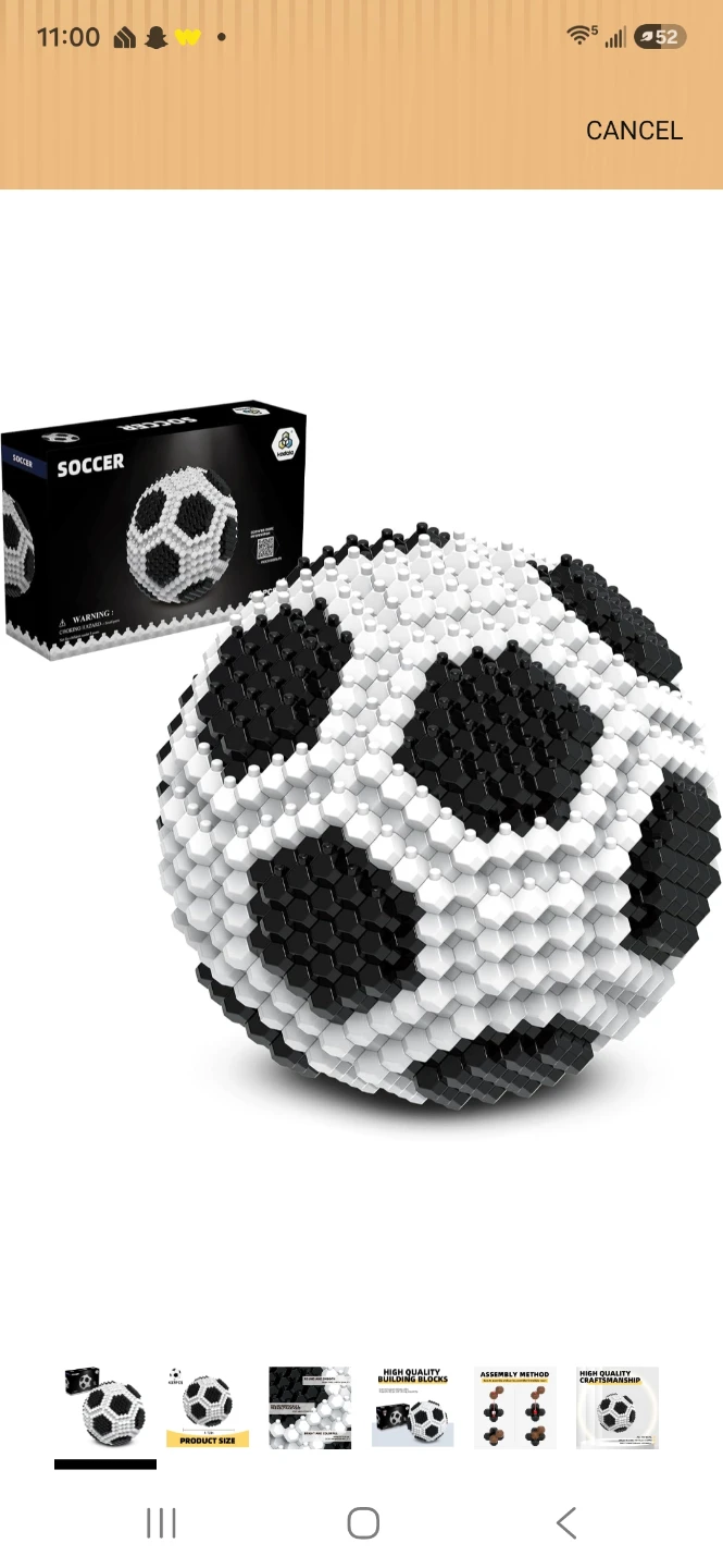 Kadala Soccer Ball Building Block Set