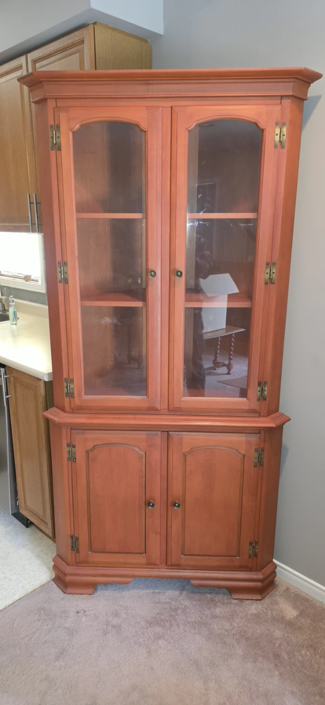 Corner Hutch Display Cabinet