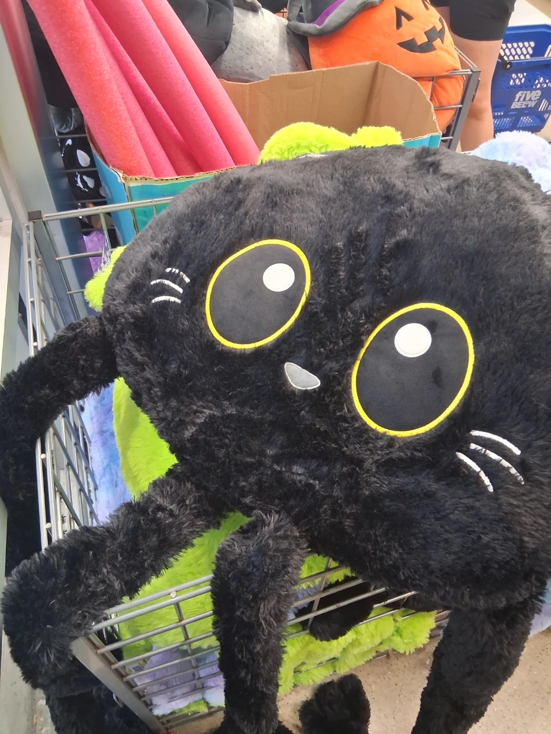 Large Black Plush Spider Toy