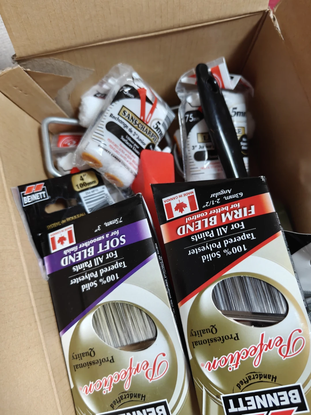 Assorted Bennett Paint Brushes and Roller Set