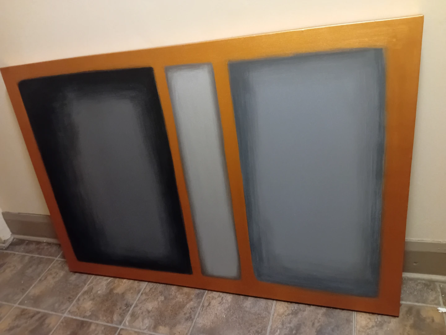 Abstract Wall Art with Gold Frame